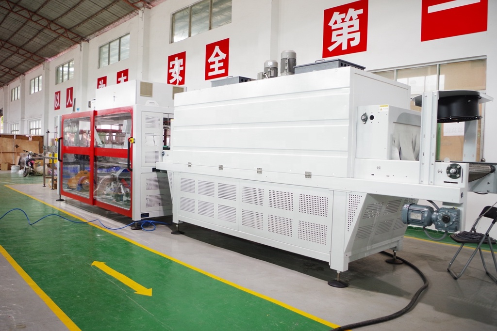NOVA DCSP35 Electric Automatic Heat Shrink Wrapper PLC Control Paper Film Bottle Shrink Tunnel Wrapping Machine Beverage Line