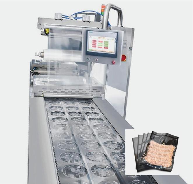 Automatic Stretch Hood Film Vacuum Sealer Machine with Filling Function for Food Packaging Multifunctional Energy Saving
