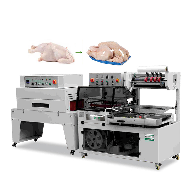 Fully-Automatic Electric L-Bar Sealing and Shrinking Machine with PLC Control for Food Packaging Film Heat Shrink Tunnel
