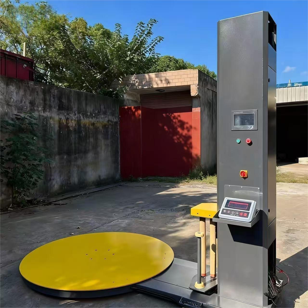 Automatic Type Pallet Shrink Wrap Machine Box Stretch Wrapping Plastic Film Packing Machine With Scale Price