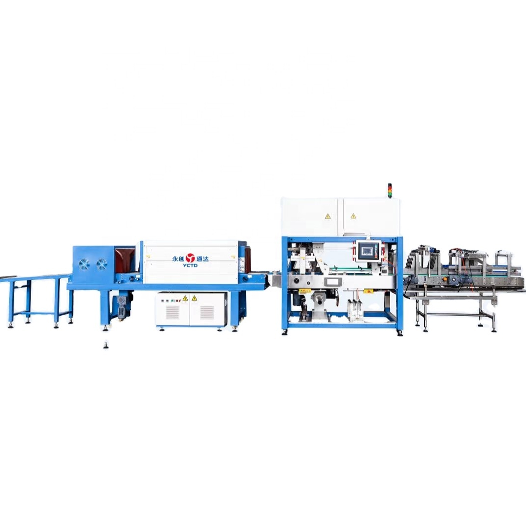 High-Speed Automatic Film Shrink Stretch Wrapping Packing Machine With Heat Sealing For Bottled Water And Drink Production