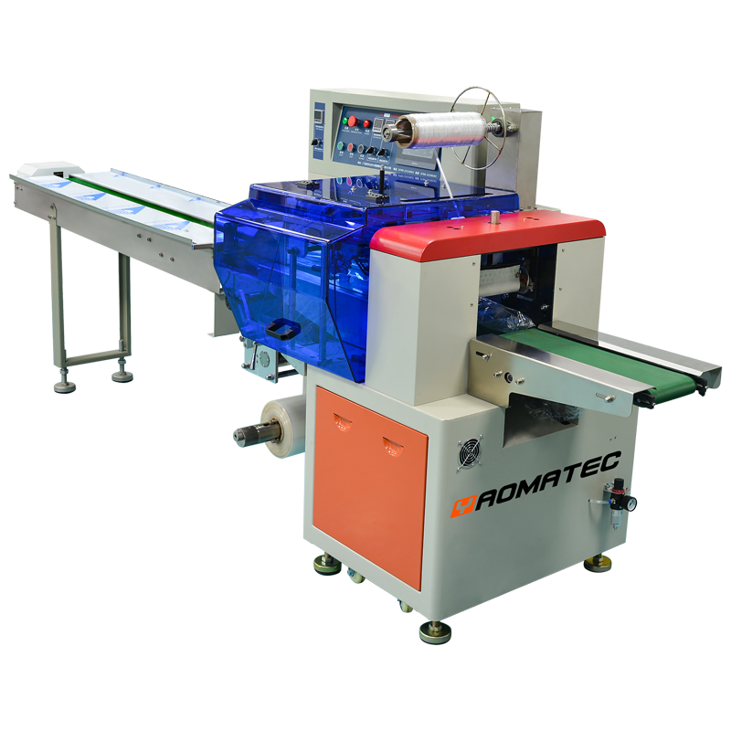 Yaomatec Heat Shrink Film Pillow Packing Machine Horizontal Flow Wrapper with Shrink Function for Bottles Cans Cartons
