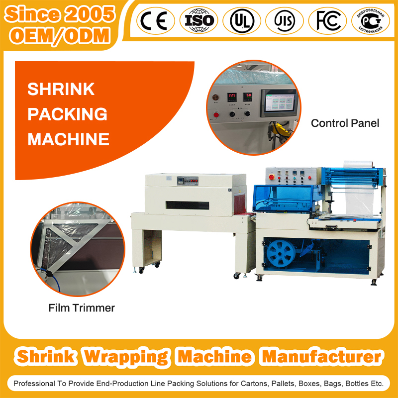 Shrink Wrapping Machine Manufacturer Pallet Auto Carton Sealer Plastic High Speed Film Heat Shrink Tunnel Side/L Bar/Sleeve Sealing Shrink Wrapping Machine