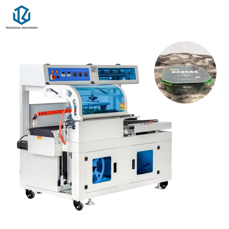 Heat Sleeve Shrink Wrap Food Fomo Trays Heat Shrink Packing Machinery L Bar Sealer Side Sealing Heat Tunnel Shrink