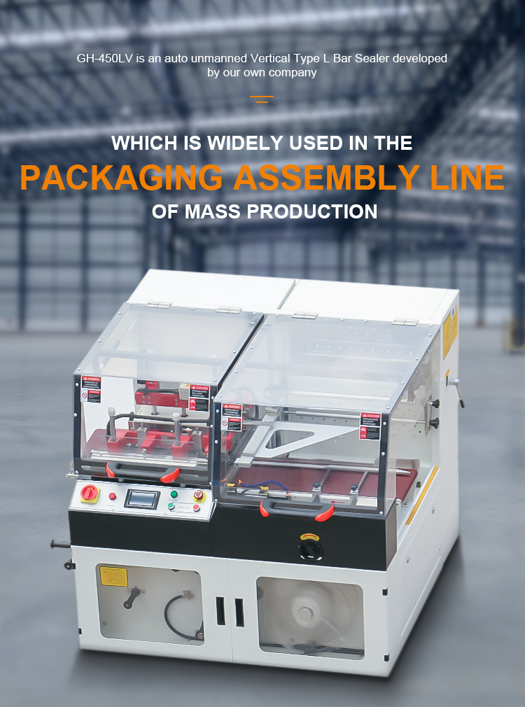 Automatic Vertical L bar Sealer and Shrink Wrapping Machine