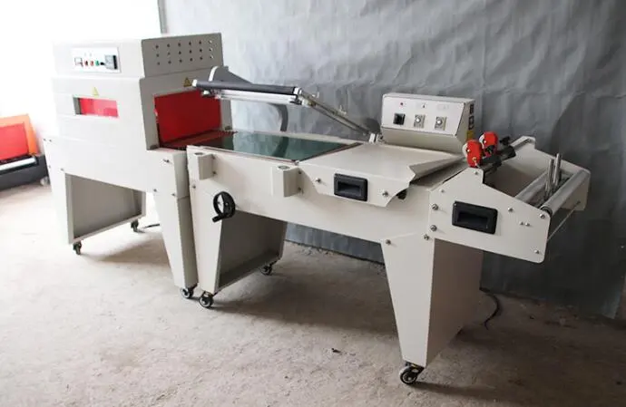 Semi Automatic L Type Bar Sealer Heat POF Shrink Film Packing Wrapping Machine For Trash Bag, Bottles, Case Box
