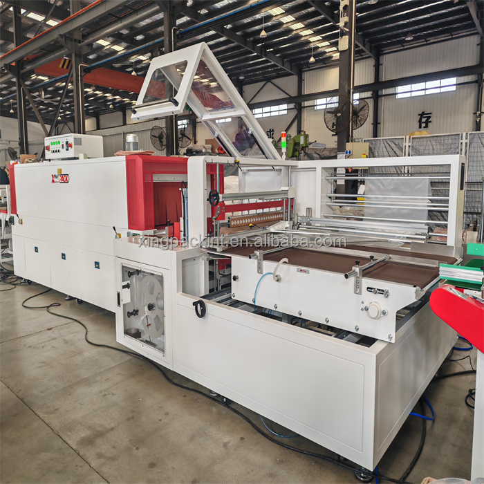 Film L-Shape Cutting Sealing and Heat Shrinking Automatic Electric Packing Machine for Cans Cases Customized POF Film Wrapping