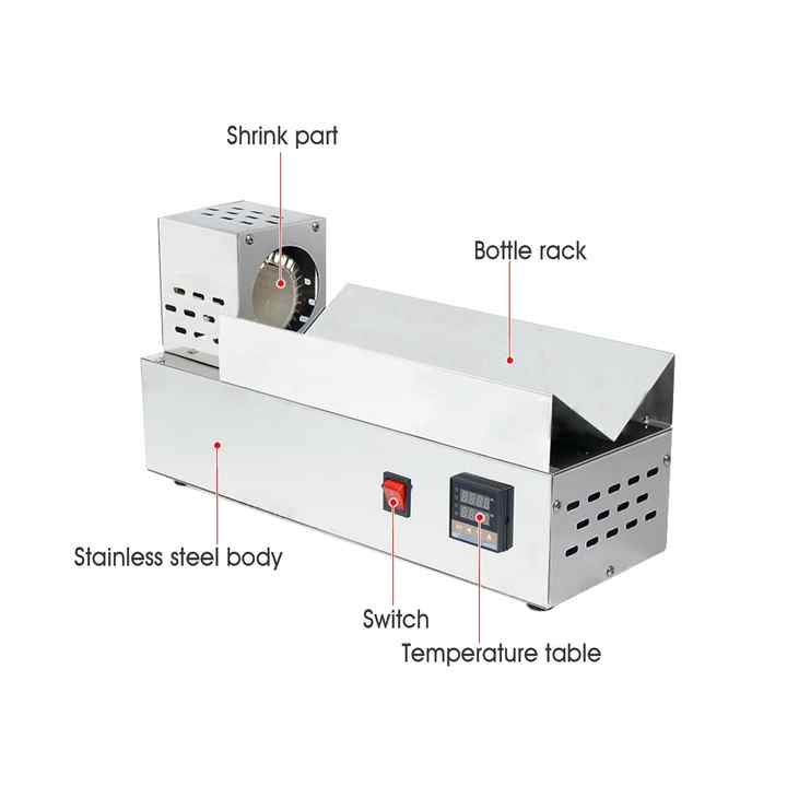 Electric Heat Shrinker Machine PVC Film Wrapping for Wine Bottles 3