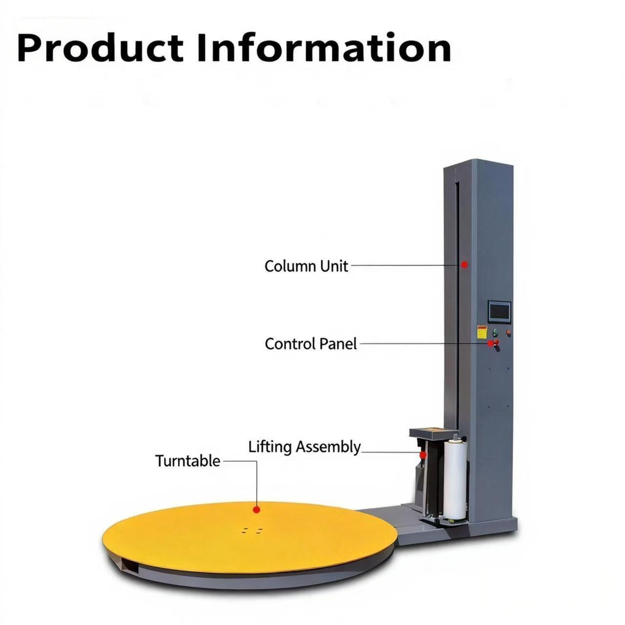 Automatic Type Pallet Shrink Wrap Machine Box Stretch Wrapping Plastic Film Packing Machine With Scale Price