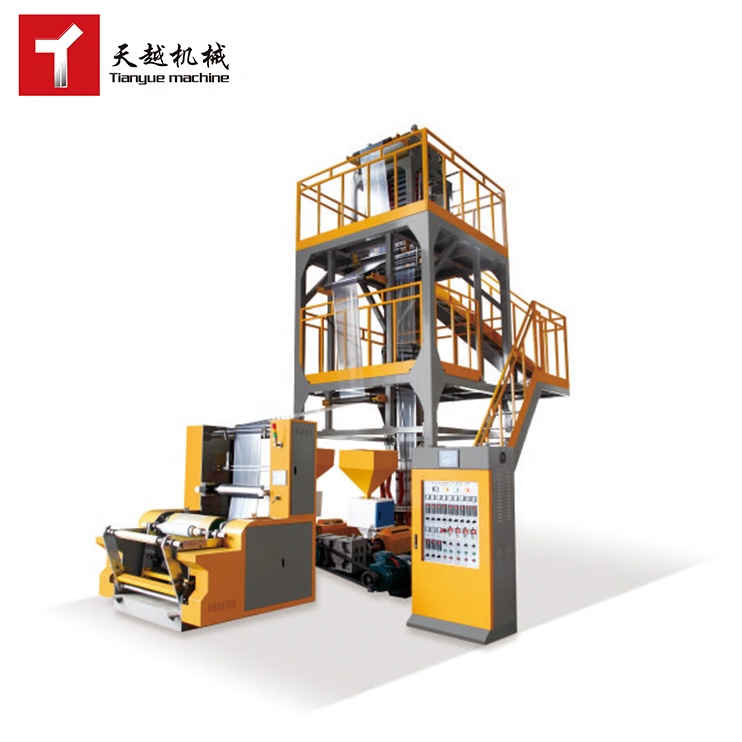 TIANYUE 1000 mm Aba 3layers Stretch Hood Pvc Shrink Sj pp Hdpe Ldpe Abc Mini 35 45 mm Aba 3 Layer Plastic Film Blowing Machine