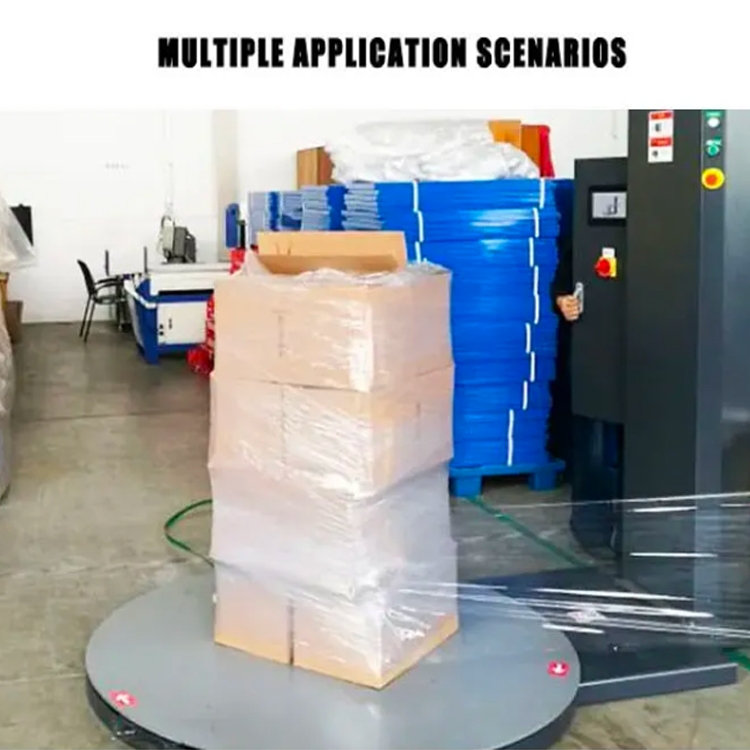 Automatic Plastic Stretch Film Wrapper/Wrap Skid/Pallet Wrapping Machine With Scale M/E Type