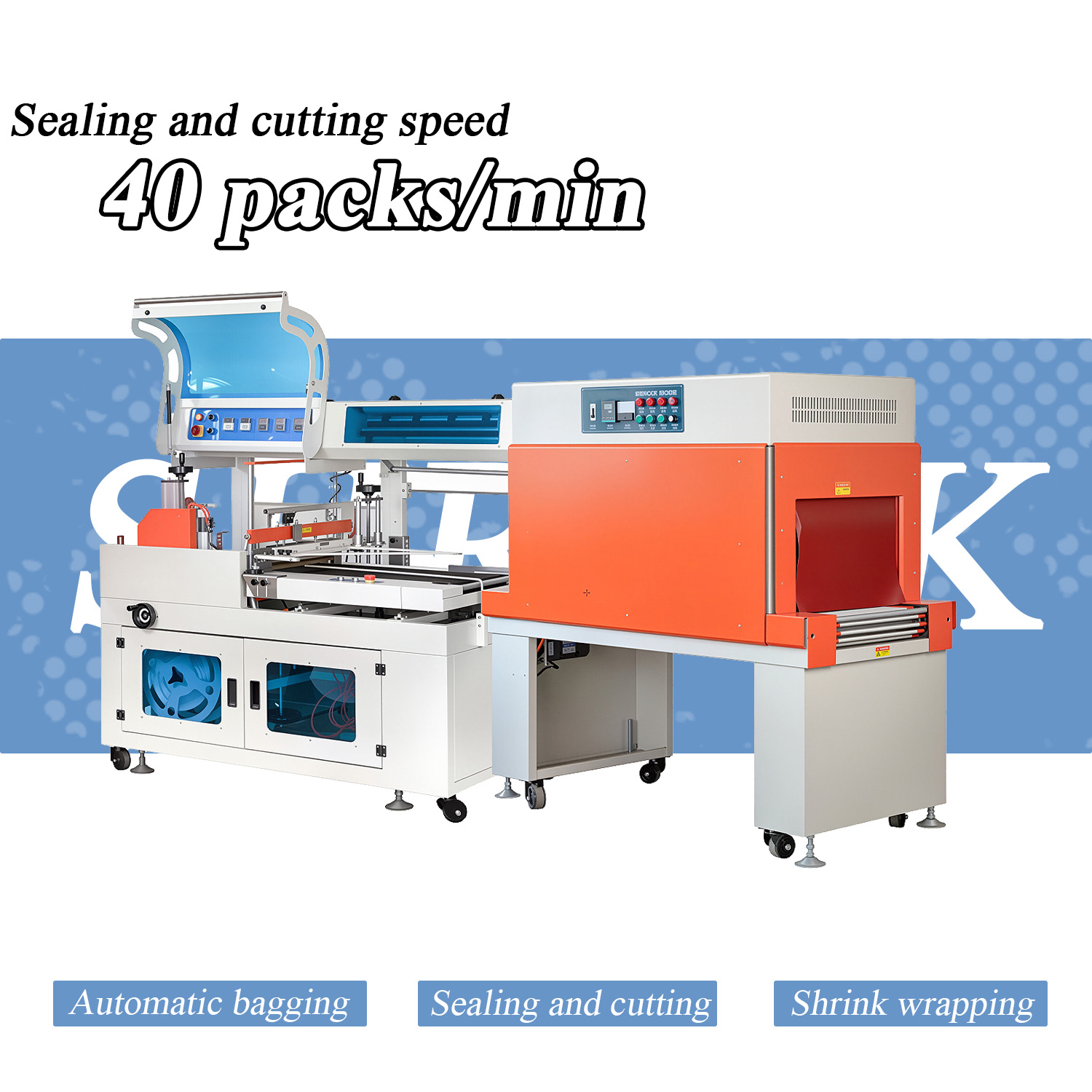 Automatic L Bar Sealer Side Sealing Heat Shrink Small Jet Heat Shrink Tunnel Packing Pet Bottle Wrapping Packaging