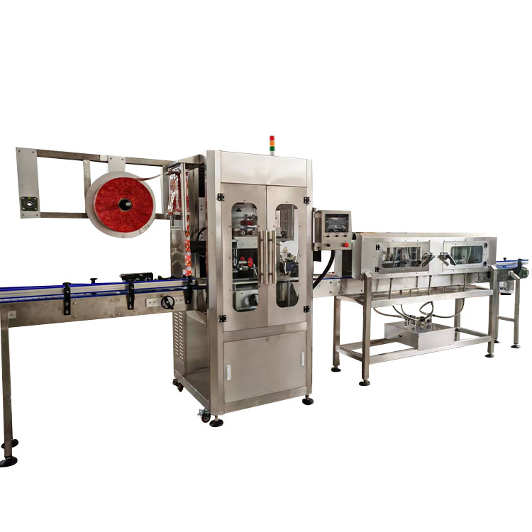 Horizontal Coconut Heat Shrink Wrap Machine Shrink Sleeve Label Applicator Machine for Pet Bottels