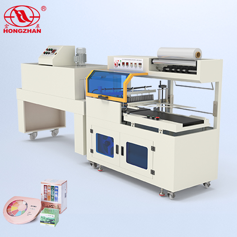 BSL-450 + BS-4525 Automatic High Quality Electric Film Sealing And Cutting Machine POF Plastic Film Shrink Wrapping Machine