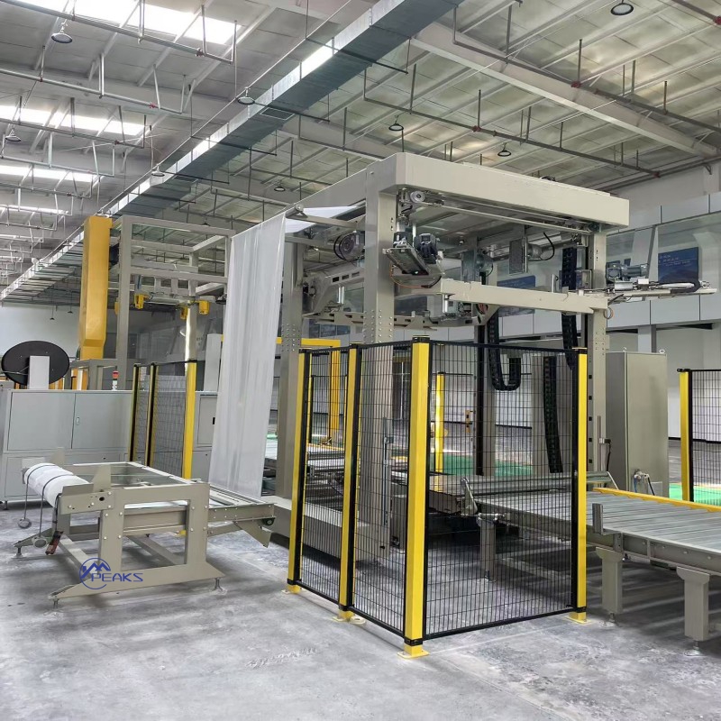 Fully Automatic Pallet Stretch Hood Wrapping Machine High Speed Stretch Hooders
