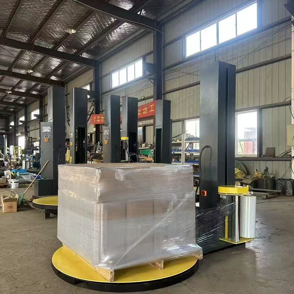 Automatic Type Pallet Shrink Wrap Machine Box Stretch Wrapping Plastic Film Packing Machine With Scale Price