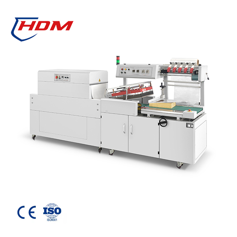 Electric Automatic L Bar Sealer Shrink Wrapping Machine PLC Controlled Motor Pump Film Food Beverage Chemical Textiles Apparel