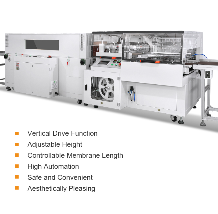High-Speed Vertical L-Bar Sealer Automatic Shrink Wrapping Machine POF Film Sealing for Food up 60pcs/min Electric Driven