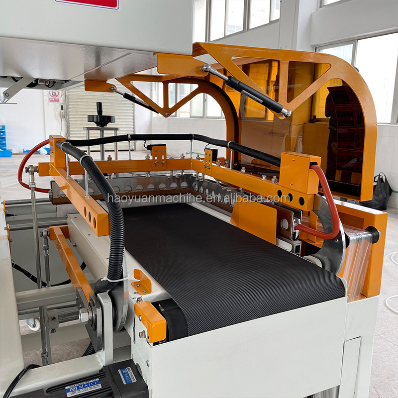 HY-450 Automatic Side Sealing Shrink Wrap Machine Continuous Film Tunnel Wrapper for Food Box Book Industrial Packaging