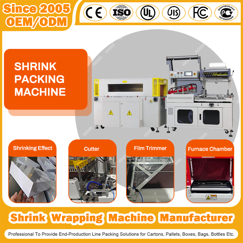 Shrink Wrapping Machine Manufacturer Pallet Auto Carton Sealer Plastic High Speed Film Heat Shrink Tunnel Side/L Bar/Sleeve Sealing Shrink Wrapping Machine