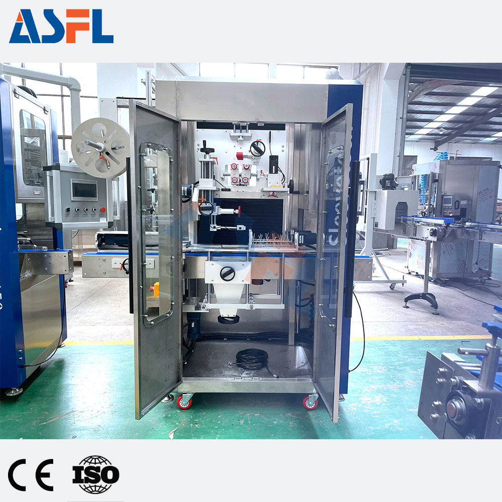 Automatic PVC Labels Shrink Sleeve Wrapping Labeling Machine For Plastic Bottle Round Bottle