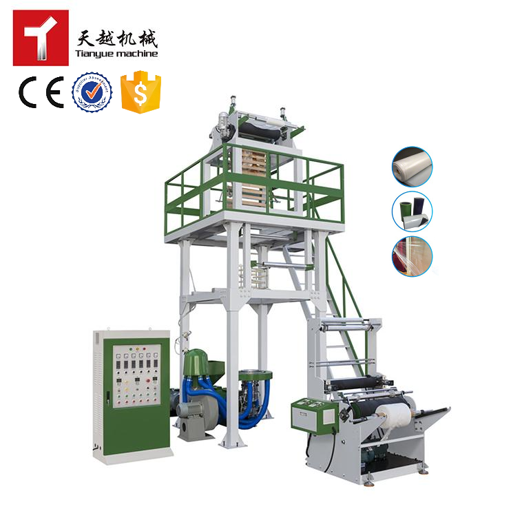 TIANYUE 1000 mm Aba 3layers Stretch Hood Pvc Shrink Sj pp Hdpe Ldpe Abc Mini 35 45 mm Aba 3 Layer Plastic Film Blowing Machine