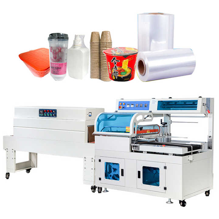 Automatic L bar Side Sealing and Cutting Packing Wrap Machine Pof Pe Film Perfume Box Book Heat Shrink Tunnel Wrapping Machine