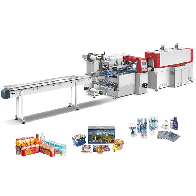 Automatic Continuous Motion Shrink Wrapping Machine RS-590 POF Film Flow Shrink Wrap,Sealing Wrapper