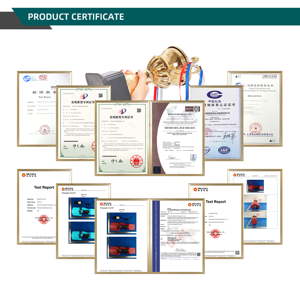 Shrink Wrapper Machine ISO9001Electric Handheld Packing Tool Mobile Industrial Strapper Carton Box Banding Strapping Machine