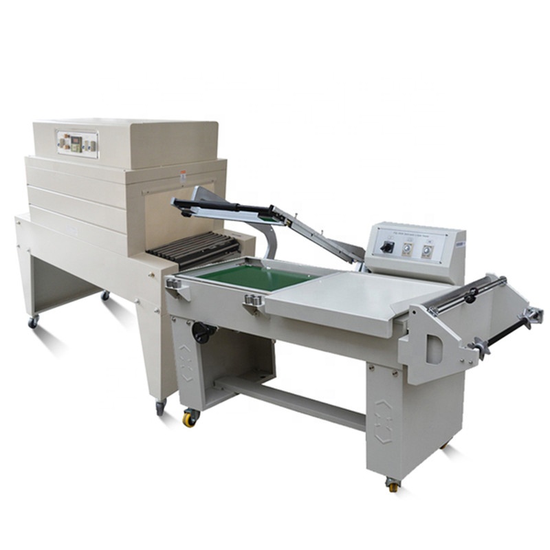 DFQA450 Electric Semi Automatic POF PVC Plastic Film L bar Sealing and Cutting Machine With Shrink Tunnel