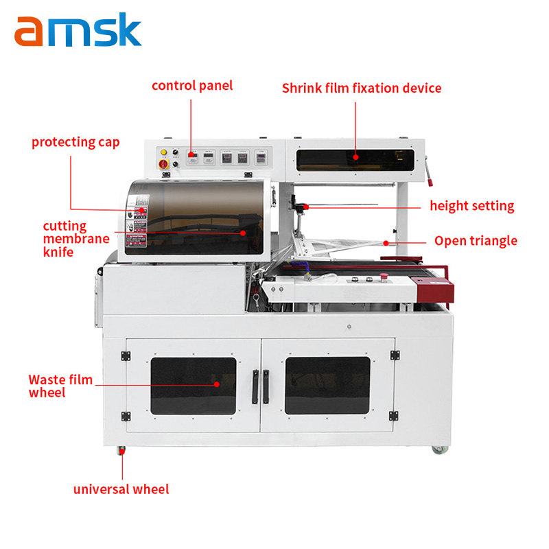 FL-450 Heat Shrink Machine L Bar for Plastic POF/PVC Film Sealer Wrapping Packaging Automatic Sealing and Cutting Machine