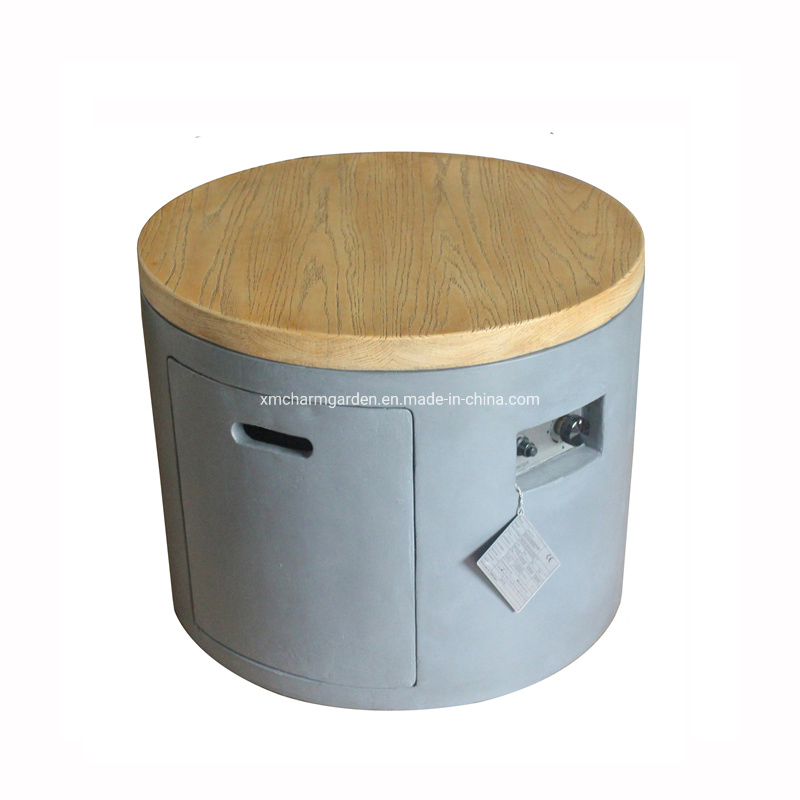 Wood Like Table Top, Concrete Countertop for Outdoor Fire Pit