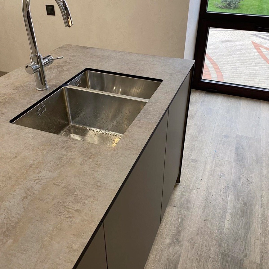 High Pressure Laminate HPL Wood Grain Kitchen Island Countertop Board