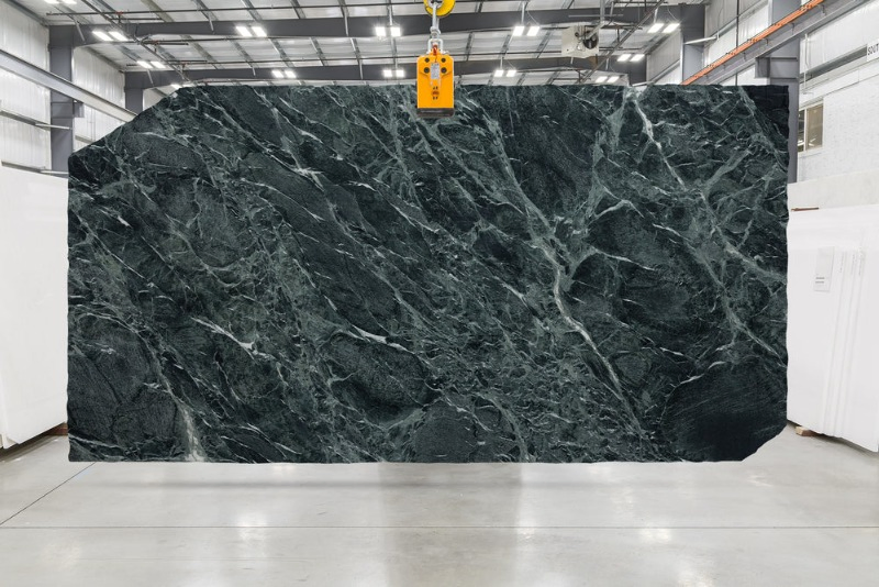 Highly Prized for Its Intense, Deep Green Background and Dramatic, Swirling Veining, Verde Alpi Serpentine for Countertops/Walls/Flooring