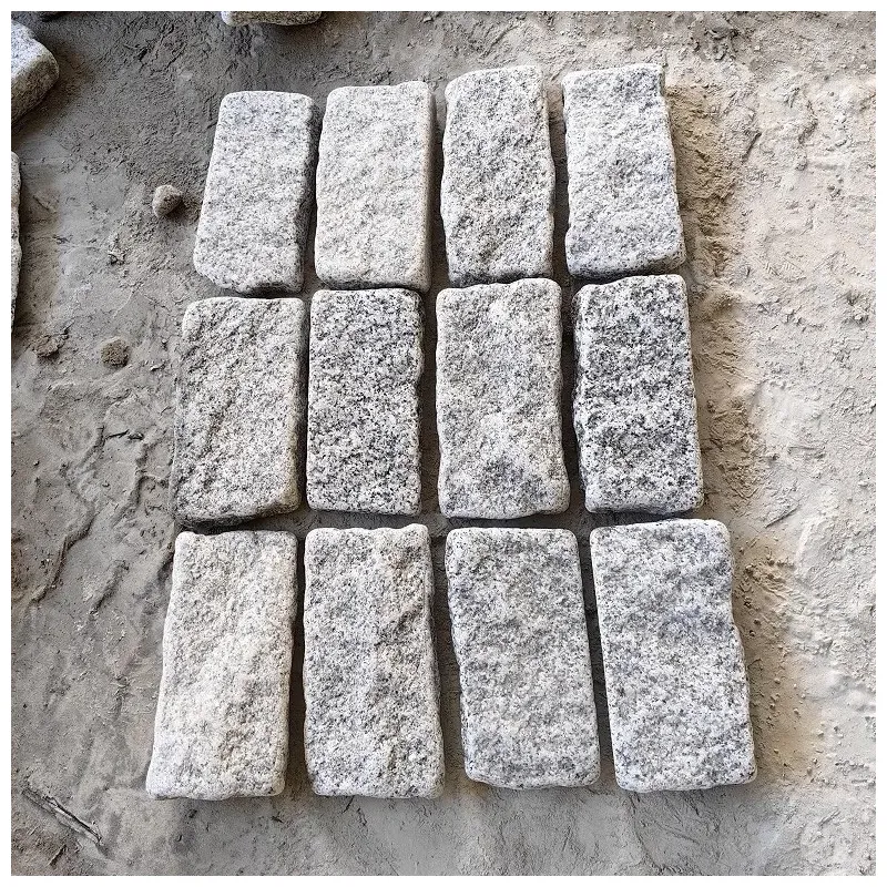 G603 Light Grey Granite Tumbled Driveway Cobblestone