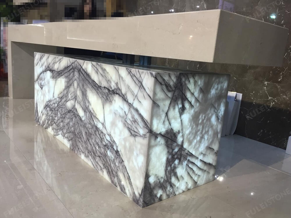 2025 Lilac White Marble Slab Sink for 48 Inch Bathroom Vanity Tops Desk Backsplash