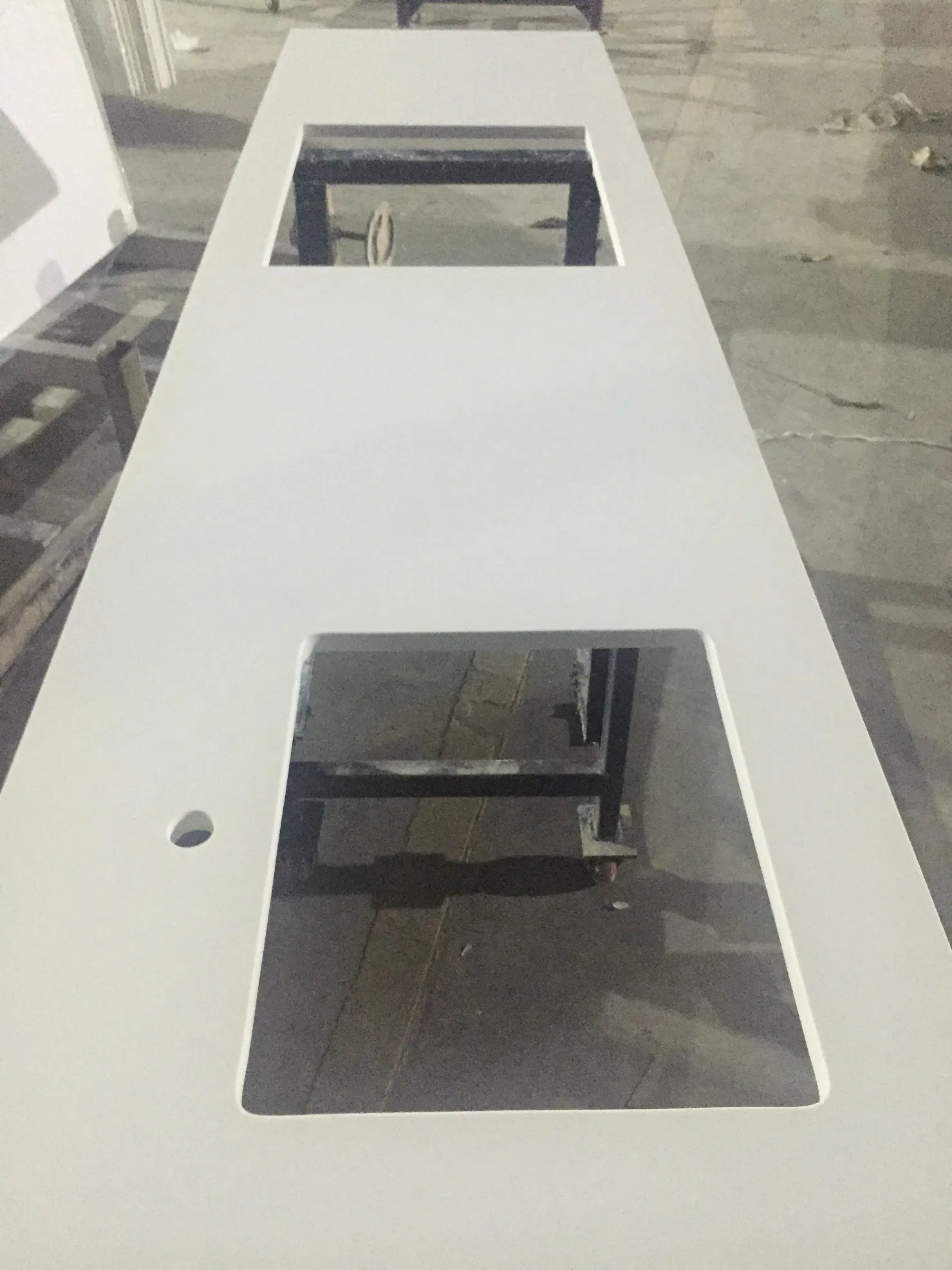 Hot Sale Pure White Prefabricated Quartz Countertop for Home Hotel Kitchen Bathroom