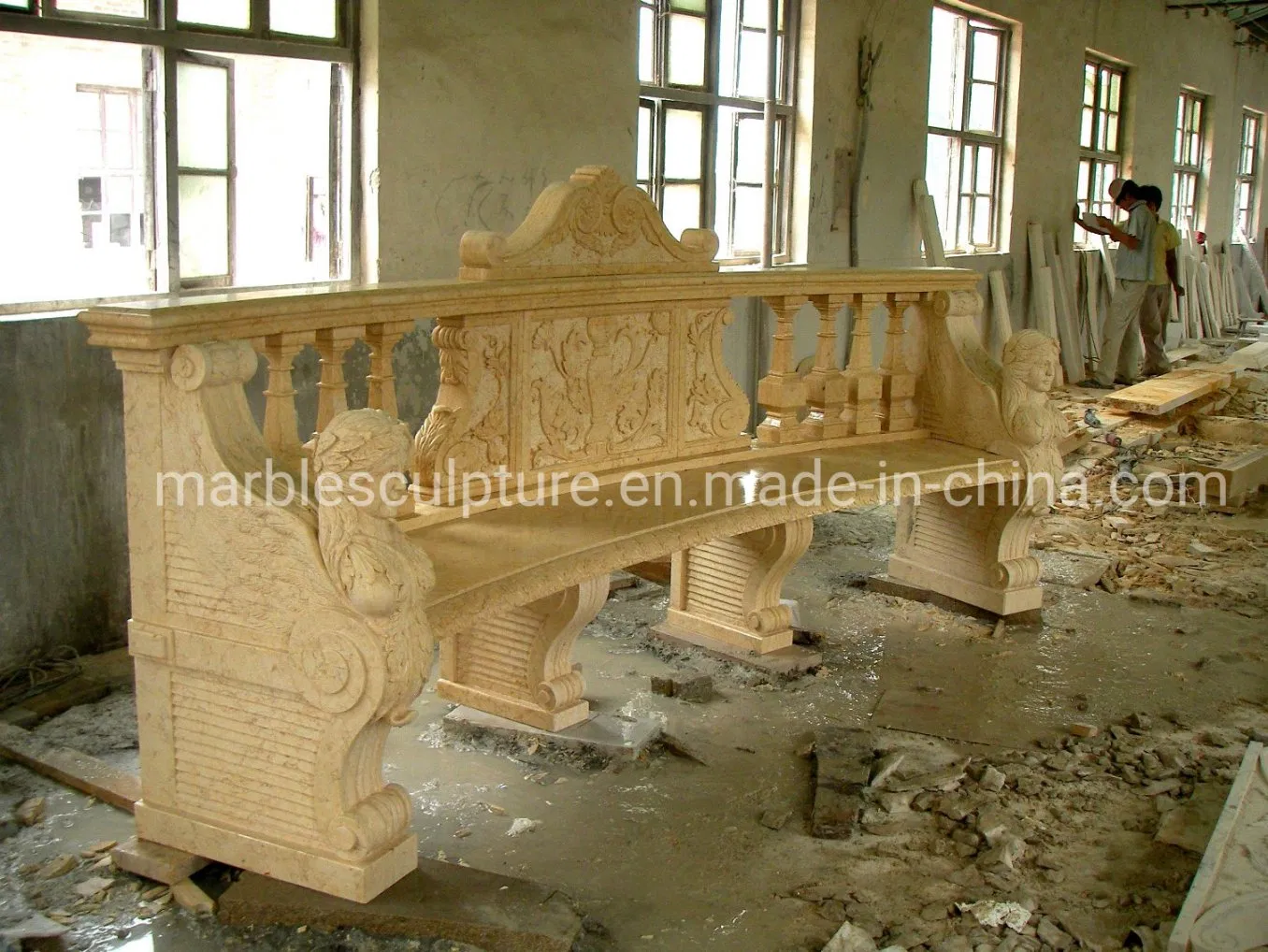 Antique Garden Marble Stone Benches for Sale (SY-T013)