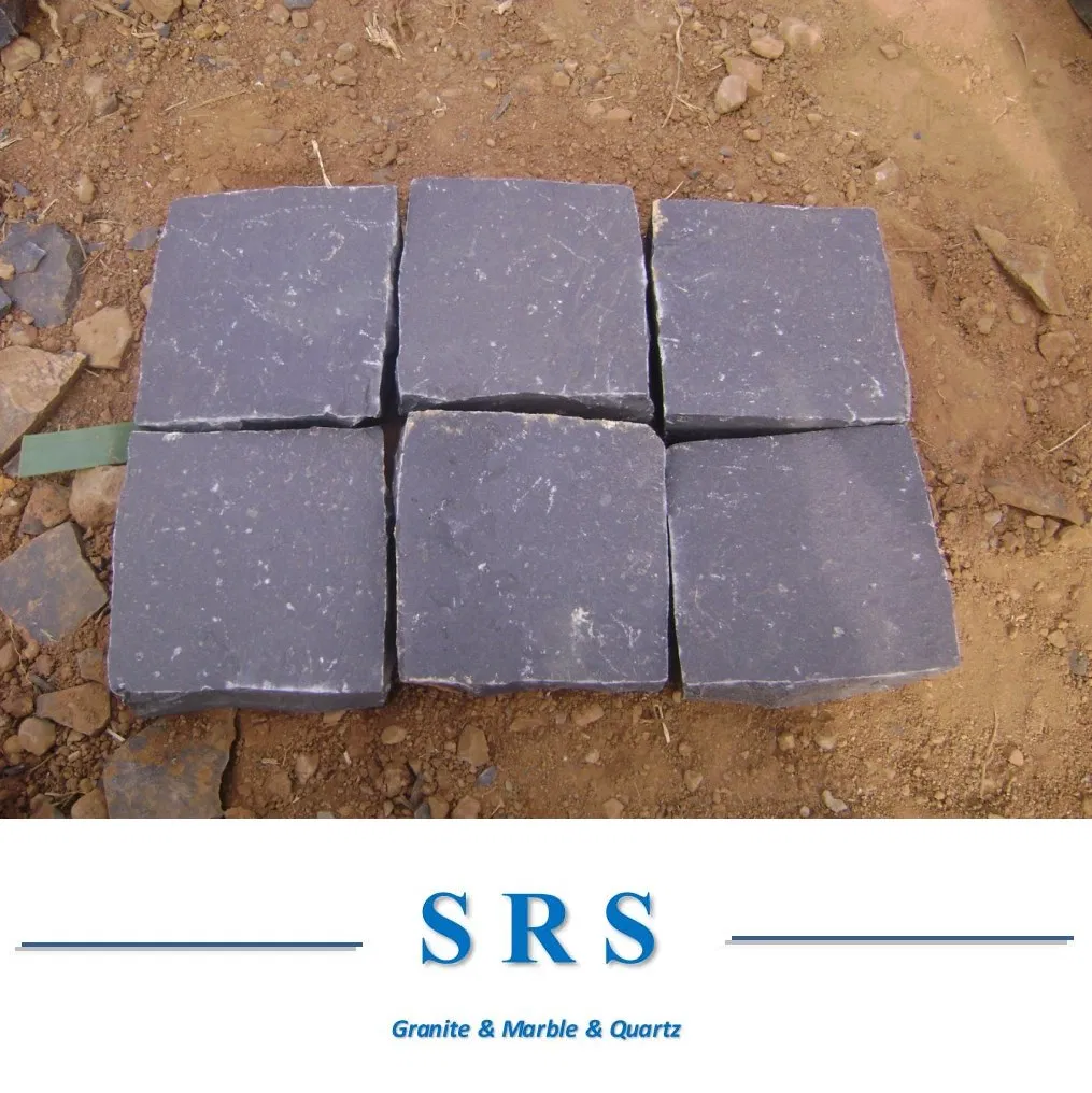 Dark Grey Granite Black Basalt Cobblestone for Paving