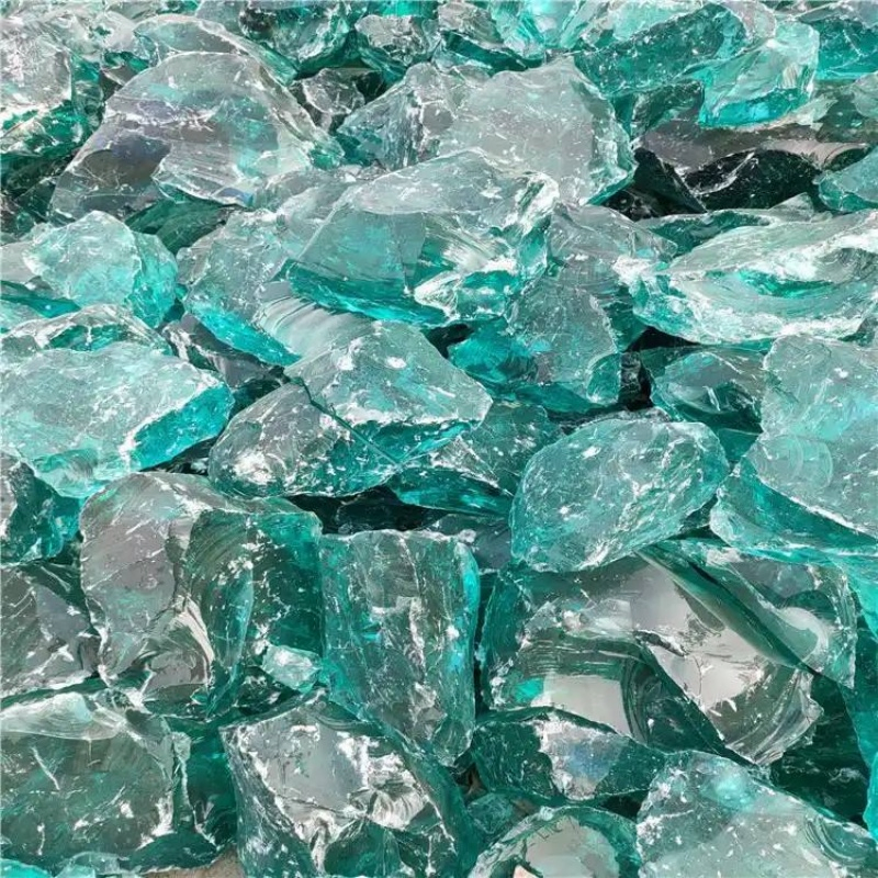 Large Garden Glass Sand for Home Decorative Glass Rock