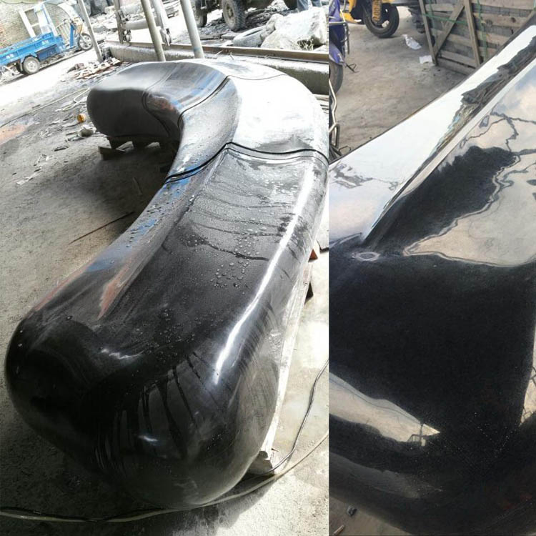 Customized Design Polished Black Pearl Granite Outdoor Furniture Stone Bench