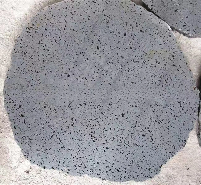Big Hole Lava Round Stepping Stone for Outdoor Paving