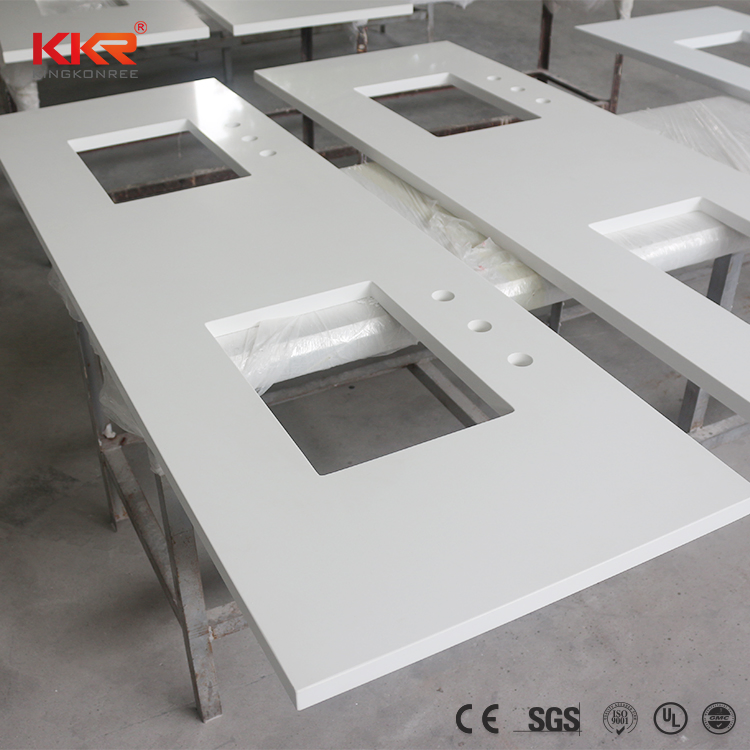 Pure White Quartz /Granite/ Marble Custom Kitchen Countertops Acrylic Solid Surface Worktop