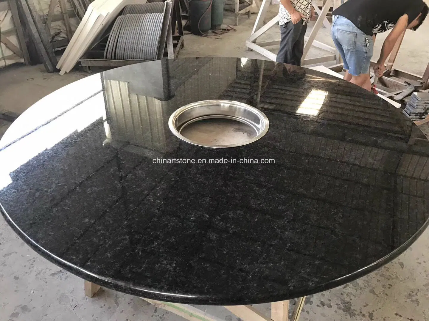 Black Granite Outdoor Countertop for Party or Babecue or Firepit Outside
