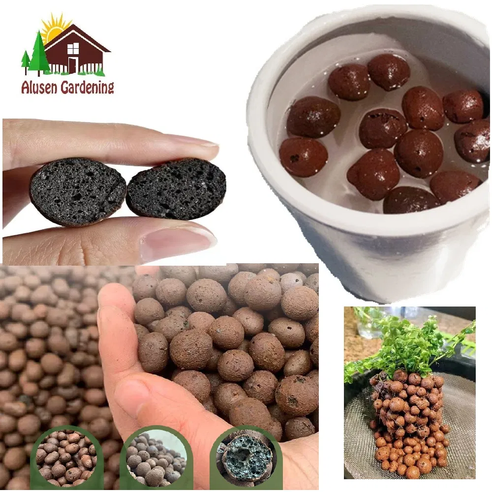 9-12mm Expanded Clay Pebbles Hydroponic Growing Clay Balls