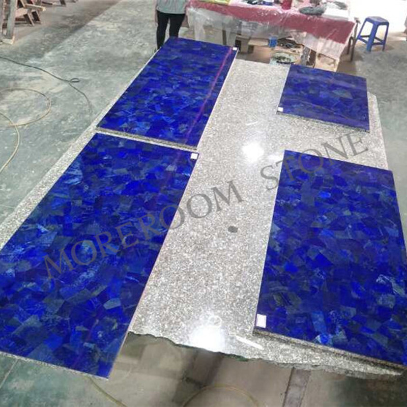 Luxury Apartment Lapis Lazuli Blue Marble Stone Bathroom Vanity Top