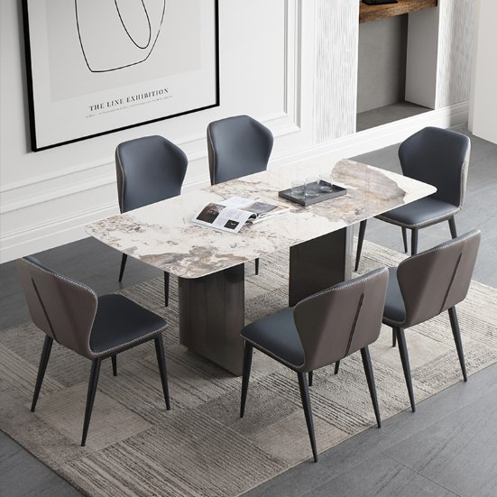 Italy Style Home Furniture Sintered Stone Dining Table with Pandora Stone Top