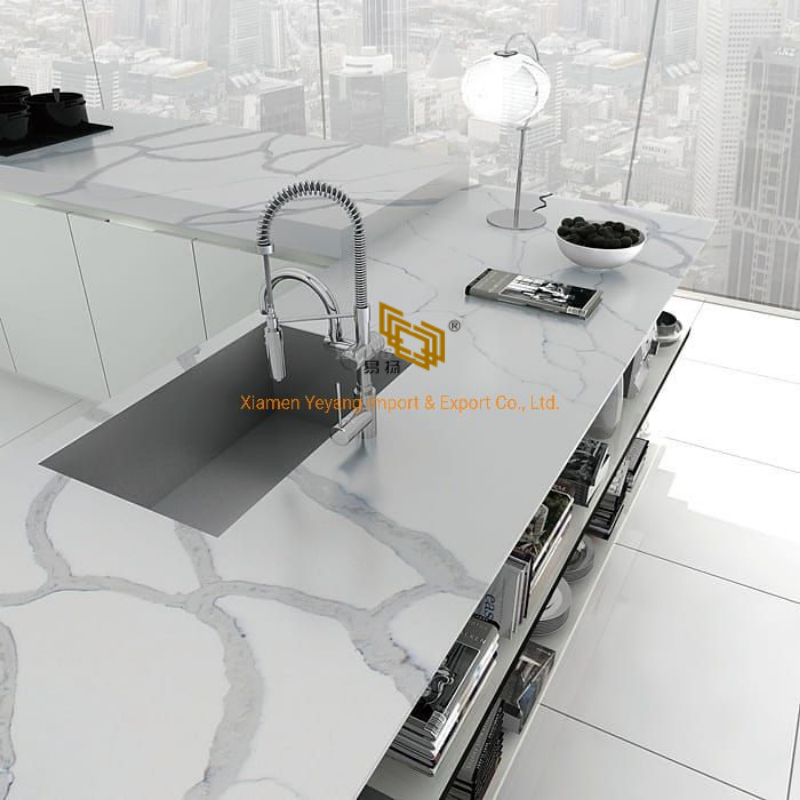 Prefabricated Calacatta Quartz/Marble/Granite/Travertine/Stone Countertops for Kitchen Project/Construction/Building/Home Decoration