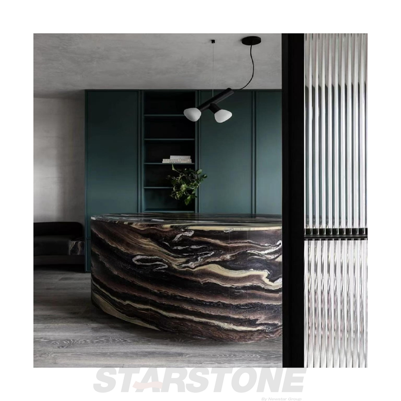 Luxury Custom Marble Countertop Slabs Blue Stone Kitchen Marble Island Countertops