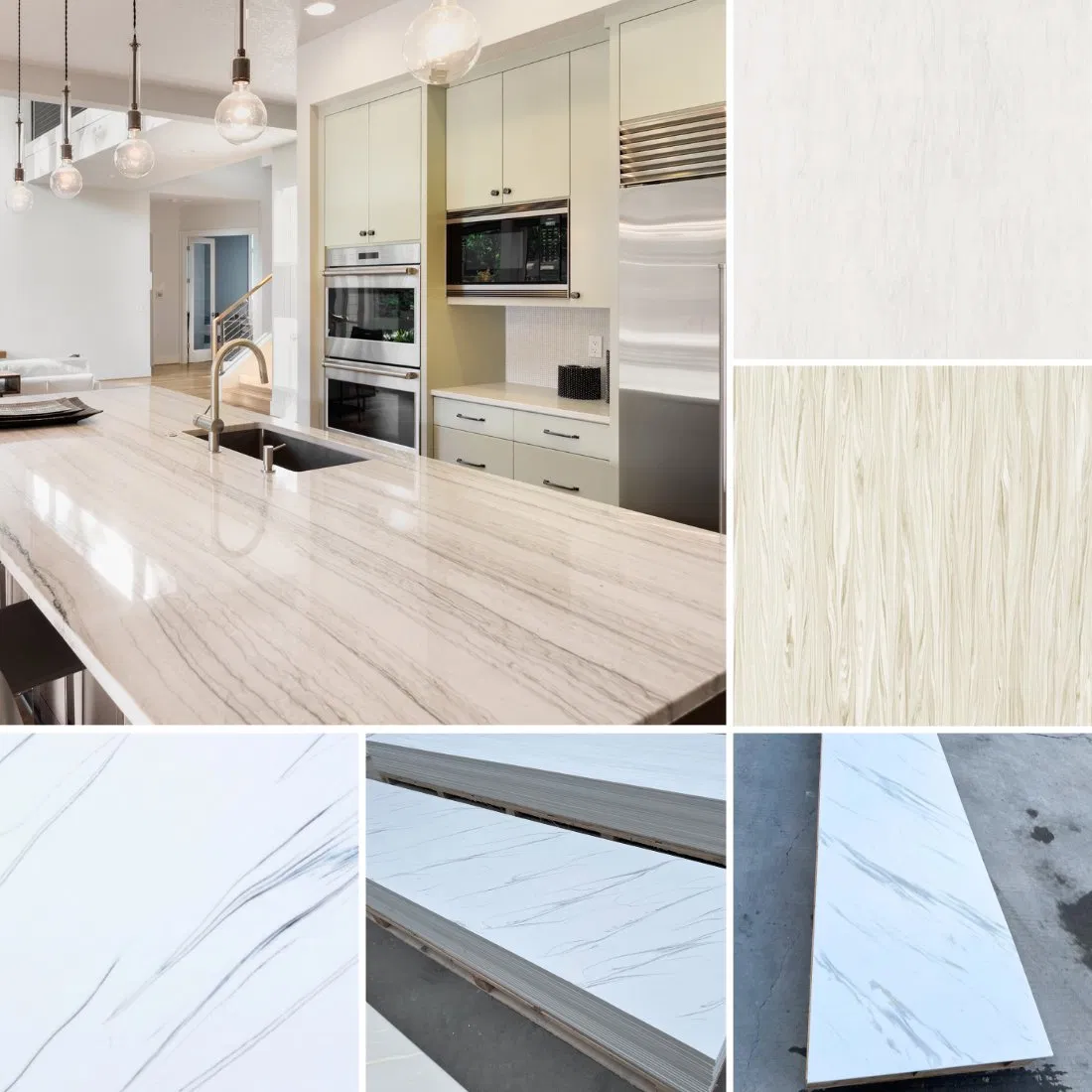 OEM Factory Made Countertop Worktops Guangdong Artificial Stone Big Slab Artificial Stone White/Calacatta/Volakas/Onyx Kitchen Countertop Quartz Countertops